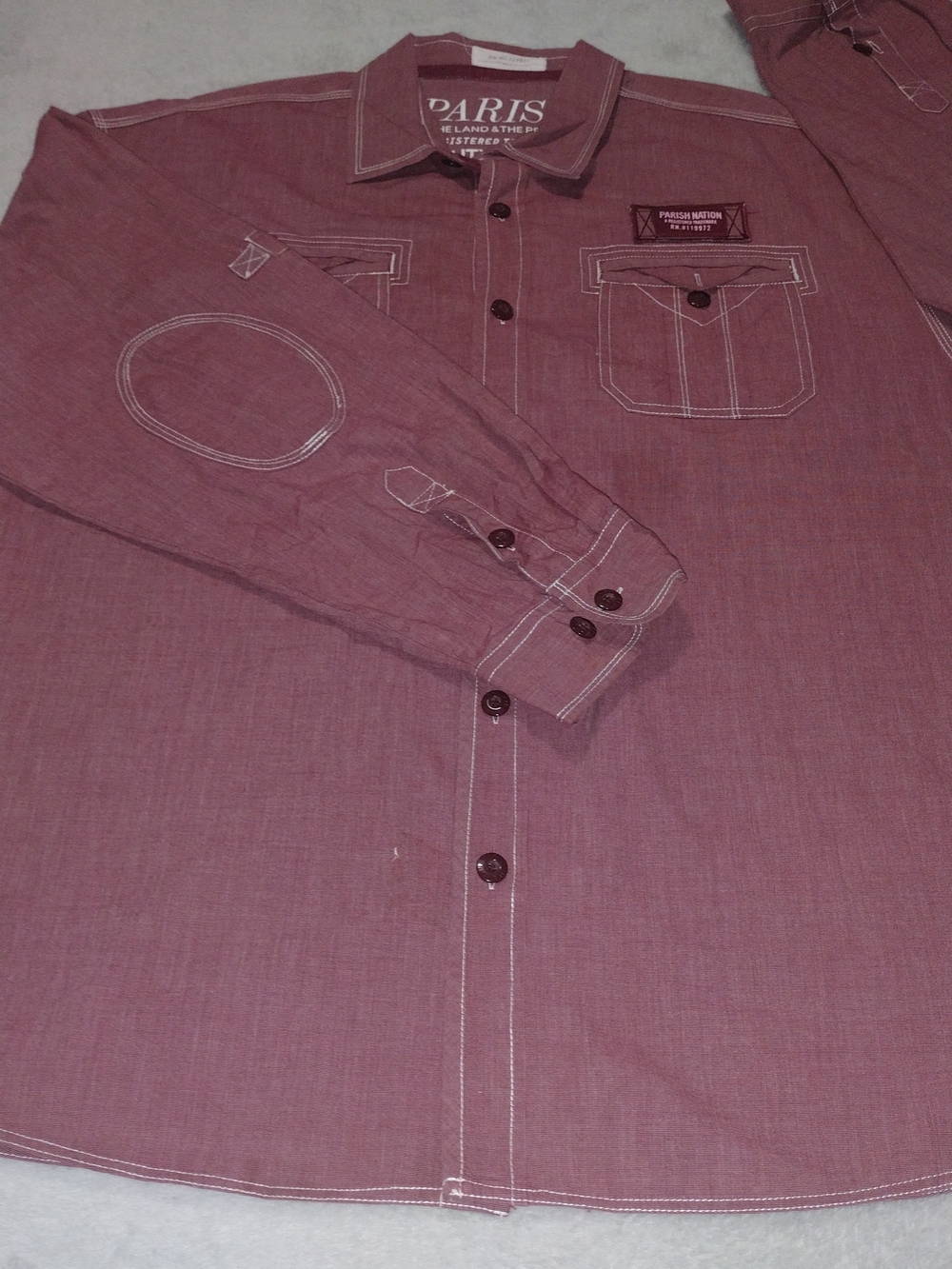 Land And The People Men’s Long-Sleeve Casual Shirt in Dusty Rose